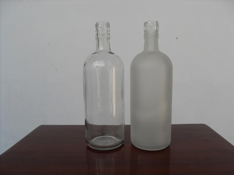 蒙砂玻璃酒瓶，酒瓶-11